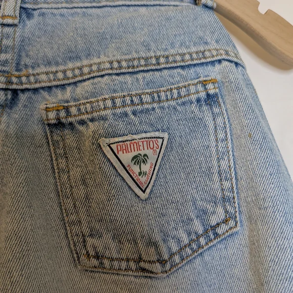 VINTAGE High Rise Blue Jeans with Classic Faded Look Palmetto's - Picture 7 of 7